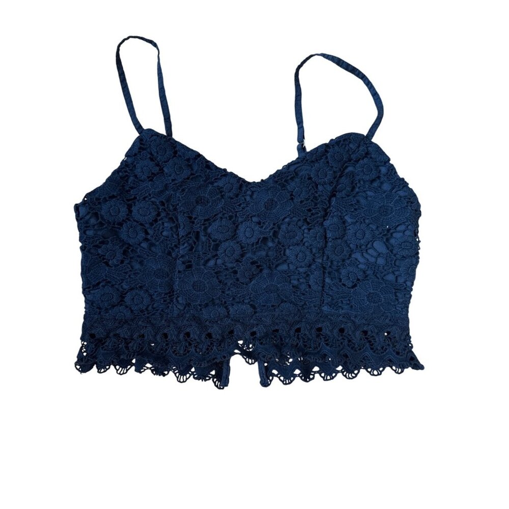 Abercrombie & Fitch Women's Size‎ M Cropped Laced Top Mermaidcore Bralette